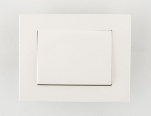 Włącznik pojedynczy z podświetleniem biały VILMA