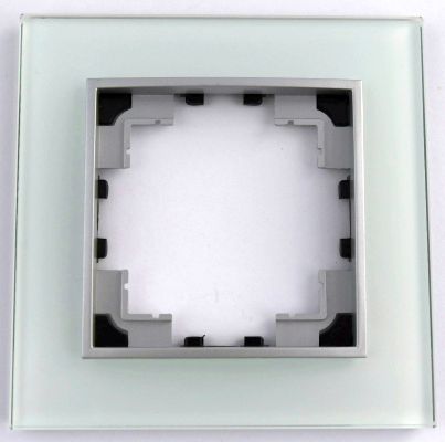 Ramka jednokrotna szklana biała Seria Corner DPM 01.jpg