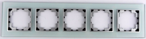 Ramka pięciokrotna szklana biała Seria Corner DPM 01.jpg