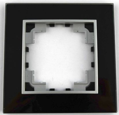 Ramka jednokrotna szklana czarna Seria Corner DPM 01.jpg