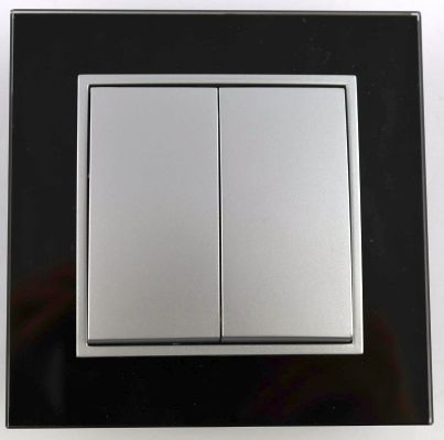 Ramka jednokrotna szklana czarna Seria Corner DPM 02.jpg
